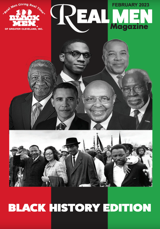 100 Black Men - Real Men Magazine Cover Black History Edition Feb 2023