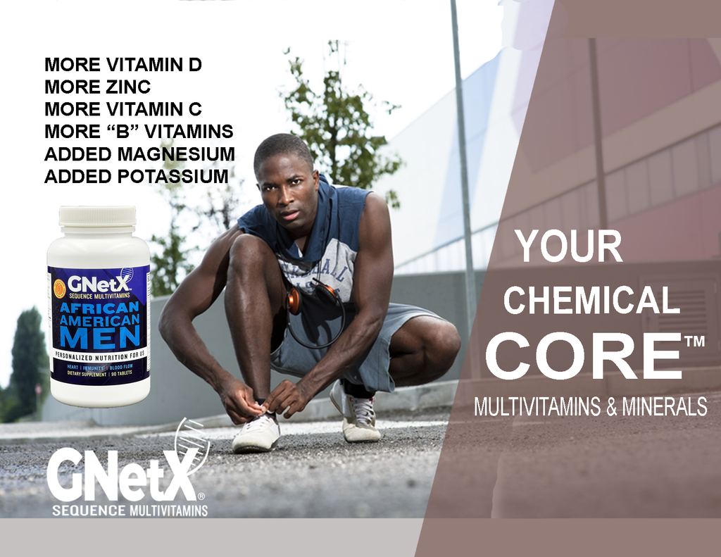 GNetX® Sequence Multivitamins & Minerals for African American Men 90 Tablets